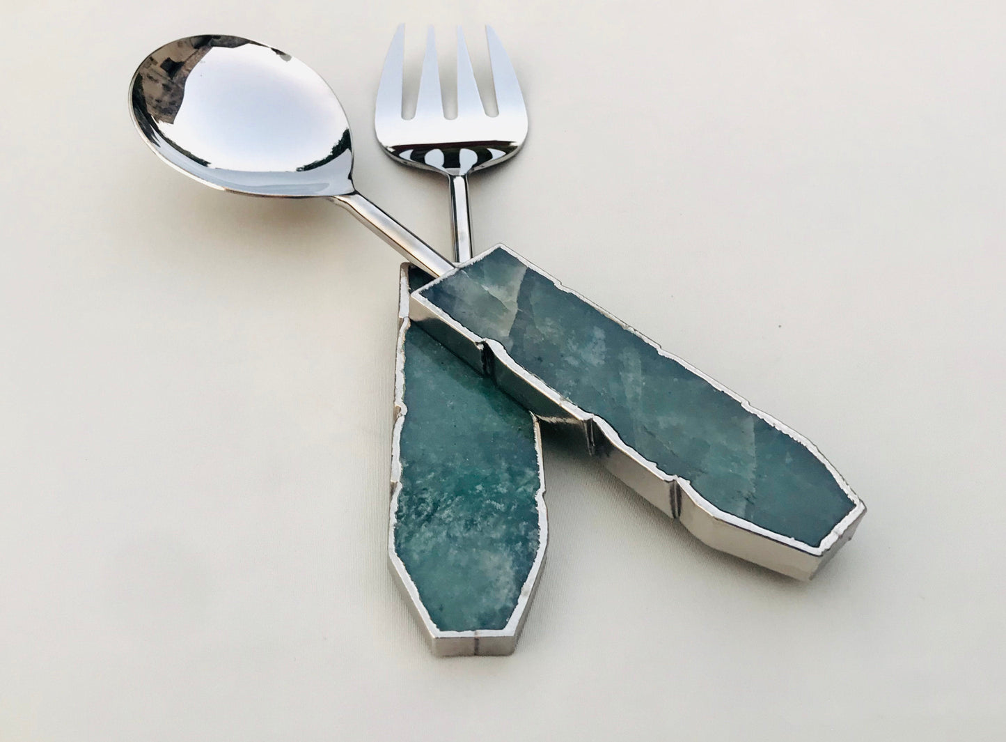 Green Agate Salad Server - Set of 2-3