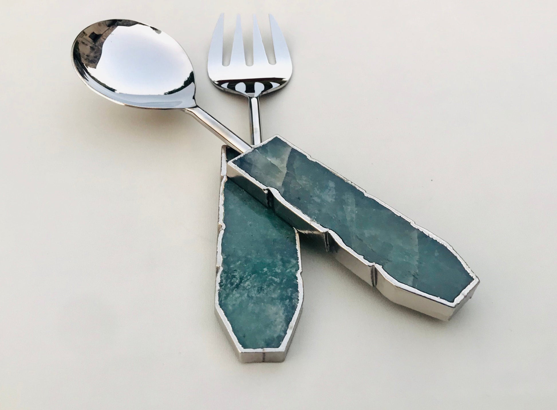 Green Agate Salad Server - Set of 2-3